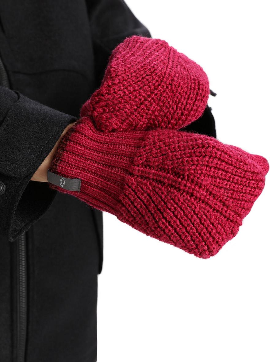 Icebreaker Unisex Merino Waypoint Mittens Miesten Käsineet Pinkki | FI 1063LISH